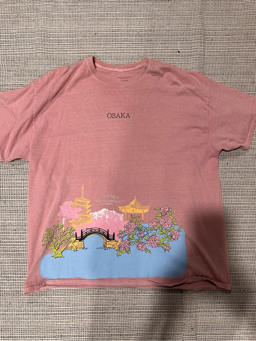 Urban Outfitters Pink "OSAKA" Graphic Tee
